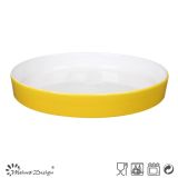 24cm Ceramic Baking Dish Round Shape Two Tone