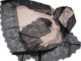 100% Wool Diamond Lace Trim Shawl