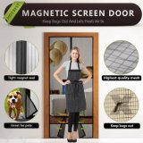2018 New Magnetic Mesh Screen Door with Full Frame