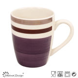 Handpainted Grey Strip Ceramic Mug